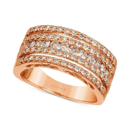 Best Sale 🔥 Le Vian Nude Diamond Multirow Statement Ring (1 Ct. T.w.) In 14k Rose Gold 14k Strawberry Gold Ring 🎉 3 Best Sale 🔥 Le Vian Nude Diamond Multirow Statement Ring (1 Ct. T.w.) In 14k Rose Gold 14k Strawberry Gold Ring 🎉