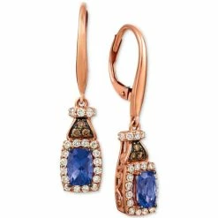 Deals ๐ฏ Le Vian Blueberry Tanzanite (3/4 Ct. T.w.), Nude Diamond (1/2 Ct. T.w.) And Chocolate Diamond (1/10 Ct. T.w.) Earrings In 14k Rose Gold ๐
