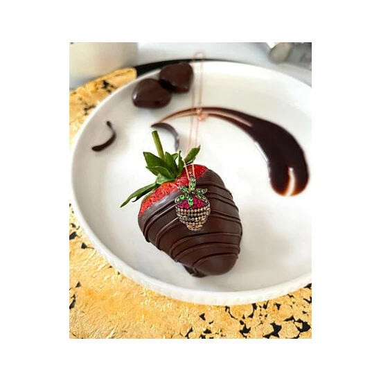 Best deal 🛒 GODIVA X Le Vian® Chocolate Covered Strawberry Pendant Necklace Featuring Multi-Gemstone (5/8 Ct. T.w.) & Chocolate Diamond (3/8 Ct. T.w.) In 14k Rose Gold 14k Strawberry Gold Pendant ❤️ 5 Best deal 🛒 GODIVA X Le Vian® Chocolate Covered Strawberry Pendant Necklace Featuring Multi-Gemstone (5/8 Ct. T.w.) & Chocolate Diamond (3/8 Ct. T.w.) In 14k Rose Gold 14k Strawberry Gold Pendant ❤️ - Image 3