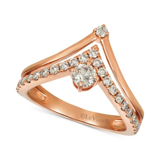Budget 🎁 Le Vian Nude Diamonds™ Crown Ring (5/8 Ct. T.w.) In 14k Rose Gold ✨ 3 Budget 🎁 Le Vian Nude Diamonds™ Crown Ring (5/8 Ct. T.w.) In 14k Rose Gold ✨