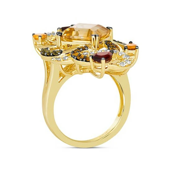 Cheap 👍 Le Vian Crazy Collection® Multi-Gemstone Swirling Cluster Ring (6-1/4 Ct. T.w.) In 14k Gold Citrine 👍 5 Cheap 👍 Le Vian Crazy Collection® Multi-Gemstone Swirling Cluster Ring (6-1/4 Ct. T.w.) In 14k Gold Citrine 👍 - Image 3