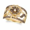 Best deal ✔️ Le Vian Nude Diamond & Chocolate Diamond Flower Statement Ring (7/8 Ct. T.w.) In 14k Gold Yellow Gold 🔥