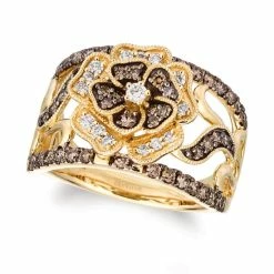 Best deal ✔️ Le Vian Nude Diamond & Chocolate Diamond Flower Statement Ring (7/8 Ct. T.w.) In 14k Gold Yellow Gold 🔥