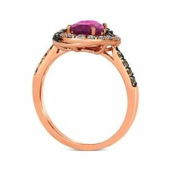 Budget ❤️ Le Vian Raspberry Rhodolite (1-3/8 Ct. T.w.) & Diamond (3/8 Ct. T.w.) Halo Ring In 14k Rose Gold 🔥 -Le Vian Shop unnamed file 2043