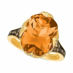 Le Vian Shop 12 Hot Sale 🔥 Le Vian Chocolatier® Cinnamon Citrine® (5-1/5 Ct. T.w.) & Diamond (1/2 Ct. T.w.) Ring In 14k Gold 👏