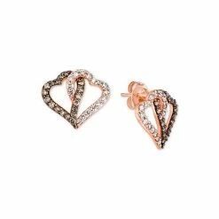 Brand new 👏 Le Vian Chocolate Diamond (3/8 Ct. T.w.) & Nude Diamond (3/8 Ct. T.w.) Interlocking Heart Stud Earrings In 14k Rose, Yellow Or White Gold 👏 -Le Vian Shop unnamed file 2049