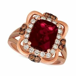 Le Vian Shop 8 Cheapest 🌟 Le Vian Raspberry Rhodolite Garnet (3-1/6 Ct. T.w.) & Diamond (5/8 Ct. T.w.) Ring In 14k Rose Gold 😉