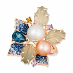 Le Vian Shop 6 Best reviews of ✨ Le Vian Strawberry & Vanilla Pearl (6 & 8mm), Multi-Gemstone (5-1/20 Ct. T.w.) & Diamond Accent Flower Statement Ring In 14k Rose Gold 👍
