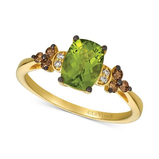 Outlet 🔔 Le Vian Green Apple® Peridot (1-1/6 Ct. T.w. ) & Vanilla And Chocolate Diamond (1/6 Ct. T.w.) Ring In 14k Rose Gold (Also Available In Deep Sea Blue Topaz™) 🔔 2 Outlet 🔔 Le Vian Green Apple® Peridot (1-1/6 Ct. T.w. ) & Vanilla And Chocolate Diamond (1/6 Ct. T.w.) Ring In 14k Rose Gold (Also Available In Deep Sea Blue Topaz™) 🔔