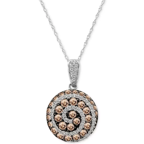 Discount ⌛ Le Vian Chocolatier® Diamond Spiral 18 Pendant Necklace (1-1/4 Ct. T.w.) In 14k White Gold ✔️ 4 Discount ⌛ Le Vian Chocolatier® Diamond Spiral 18 Pendant Necklace (1-1/4 Ct. T.w.) In 14k White Gold ✔️ - Image 2