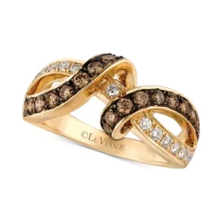 Best deal 🔥 Le Vian Nude Diamond (1/2 Ct. T.w.) & Chocolate Diamond (3/8 Ct. T.w.) Swirled Statement Ring In 14k Rose Gold 🛒