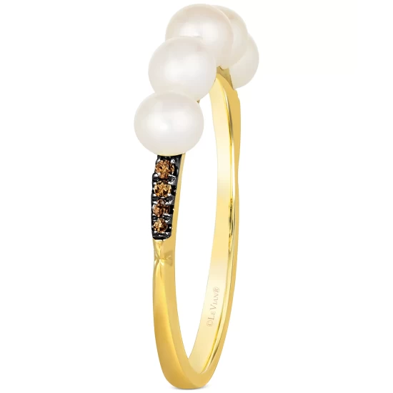 Wholesale ✨ Le Vian Chocolatier® Vanilla Pearl (4mm) & Chocolate Diamond Accent Ring In 14k Gold Yellow Gold ✔️ 7 Wholesale ✨ Le Vian Chocolatier® Vanilla Pearl (4mm) & Chocolate Diamond Accent Ring In 14k Gold Yellow Gold ✔️ - Image 5