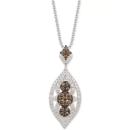 Buy 👏 Le Vian Nude Diamond & Chocolate Diamond Marquise Necklace (2-1/2 Ct. T.w.) In 14k White & Rose Gold White Gold 😍 4 Buy 👏 Le Vian Nude Diamond & Chocolate Diamond Marquise Necklace (2-1/2 Ct. T.w.) In 14k White & Rose Gold White Gold 😍 - Image 2