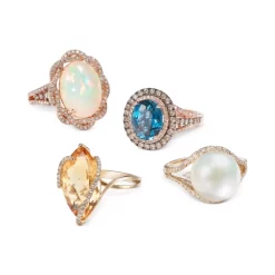 Best deal 🥰 Le Vian Deep Sea Blue Topaz (4 Ct. T.w.) & Diamond (7/8 Ct.t.w.) Statement Ring In 14k Rose Gold (Also In Opal, Citrine, Amethyst, Garnet & Mint Julep Quartz) 😉