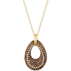 Brand new 🎉 Le Vian Chocolatier® Diamond Open Teardrop Pendant Necklace (1-9/10 Ct. T.w.) In 14k Gold Yellow Gold 🎁 -Le Vian Shop unnamed file 249