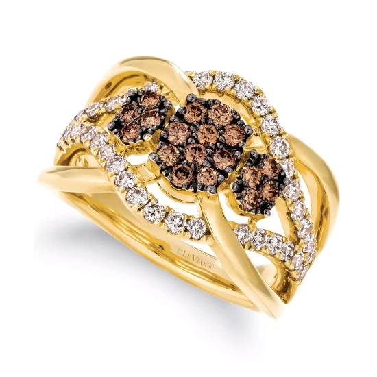 Promo 🤩 Le Vian Chocolate Diamond (1-1/20 Ct. T.w.) & Nude Diamond (5/8 Ct. T.w.) Openwork Ring In 14k Gold Yellow Gold 😉 4 Promo 🤩 Le Vian Chocolate Diamond (1-1/20 Ct. T.w.) & Nude Diamond (5/8 Ct. T.w.) Openwork Ring In 14k Gold Yellow Gold 😉 - Image 2