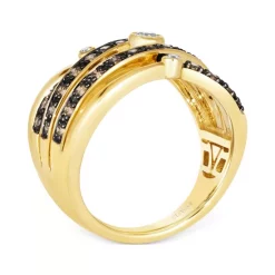 Outlet ⭐ Le Vian Chocolate Diamond (1/3 Ct. T.w.) & Nude Diamond (1/10 Ct. T.w.) Multirow Crossover Statement Ring In 14k Gold Yellow Gold 🥰 -Le Vian Shop unnamed file 255