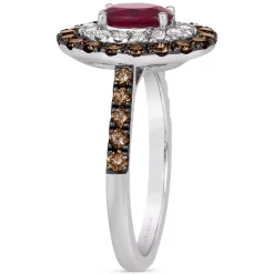 Hot Sale 🎉 Le Vian Passion Ruby (5/8 Ct. T.w.) & Diamond (1-1/10 Ct. T.w.) Double Halo Ring In 14k White Gold 14k Vanilla Gold Ring 🤩 -Le Vian Shop unnamed file 256