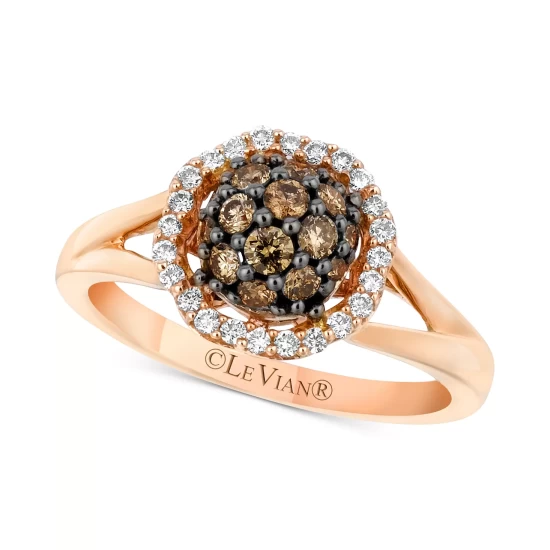 Best deal 🔔 Le Vian Chocolatier® Diamond Halo Cluster Ring (5/8 Ct. T.w.) In 14k Rose Gold ⌛ 4 Best deal 🔔 Le Vian Chocolatier® Diamond Halo Cluster Ring (5/8 Ct. T.w.) In 14k Rose Gold ⌛ - Image 2