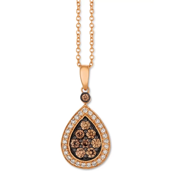 Hot Sale 🔔 Le Vian Chocolate Diamond (3/8 Ct. T.w.) & Vanilla Diamond (1/6 Ct. T.w.) Teardrop 18 Pendant Necklace In 14k Rose Gold 🥰 4 Hot Sale 🔔 Le Vian Chocolate Diamond (3/8 Ct. T.w.) & Vanilla Diamond (1/6 Ct. T.w.) Teardrop 18 Pendant Necklace In 14k Rose Gold 🥰 - Image 2