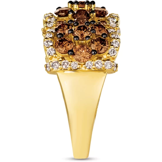 Best Pirce 👏 Le Vian Chocolate Diamond (1-3/4 Ct. T.w.) & Nude Diamond (1/2 Ct. T.w.) Triple Cluster Ring In 14k Gold Yellow Gold 🤩 7 Best Pirce 👏 Le Vian Chocolate Diamond (1-3/4 Ct. T.w.) & Nude Diamond (1/2 Ct. T.w.) Triple Cluster Ring In 14k Gold Yellow Gold 🤩 - Image 5