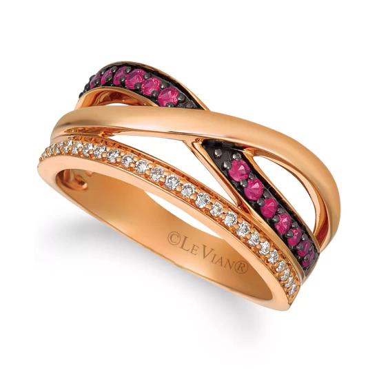 Best Sale 🤩 Le Vian Passion Ruby™ (1/4 Cttw) And Nude Diamonds™ (1/4 Cttw) Ring Set In 14k Rose Gold ✔️ 4 Best Sale 🤩 Le Vian Passion Ruby™ (1/4 Cttw) And Nude Diamonds™ (1/4 Cttw) Ring Set In 14k Rose Gold ✔️ - Image 2