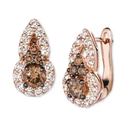 Wholesale ✨ Le Vian Peach & Nude Peach Morganite (3 Ct. T.w.) & Diamond (5/8 Ct. T.w.) Drop Earrings In 14k Rose Gold ⌛