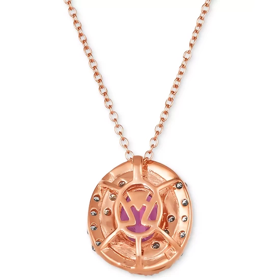 Best Pirce 🔔 Le Vian Raspberry Rhodolite (1-3/8 Ct. T.w.) & Diamond (1/3 Ct. T.w.) Adjustable 20 Pendant Necklace In 14k Rose Gold 🎁 6 Best Pirce 🔔 Le Vian Raspberry Rhodolite (1-3/8 Ct. T.w.) & Diamond (1/3 Ct. T.w.) Adjustable 20 Pendant Necklace In 14k Rose Gold 🎁 - Image 4