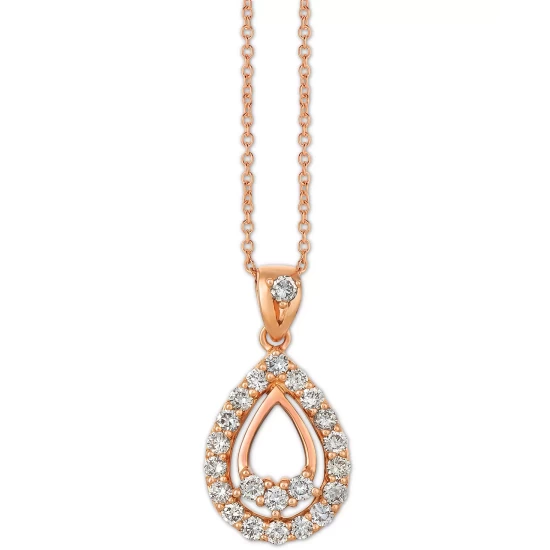 Best Pirce ๐ Le Vian Nude Diamond Double Teardrop Pendant Necklace (7/8 Ct. T.w.) In 14k Rose Gold, 18 + 2 Extender โญ 4 Best Pirce ๐ Le Vian Nude Diamond Double Teardrop Pendant Necklace (7/8 Ct. T.w.) In 14k Rose Gold, 18 + 2 Extender โญ - Image 2