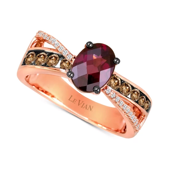 Best deal 🎁 Le Vian Raspberry Rhodolite (1-1/3 Ct. T.w.) & Diamond (1/2 Ct. T.w.) Ring In 14k Rose Gold 🔔 4 Best deal 🎁 Le Vian Raspberry Rhodolite (1-1/3 Ct. T.w.) & Diamond (1/2 Ct. T.w.) Ring In 14k Rose Gold 🔔 - Image 2