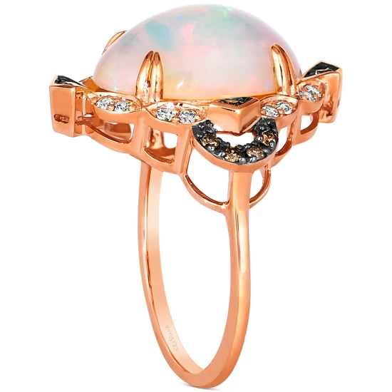 Wholesale 🔥 Le Vian Neopolitan Opal (3-1/5 Ct. T.w.) & Diamond (1/4 Ct. T.w.) Halo Ring In 14k Rose Gold 🌟 7 Wholesale 🔥 Le Vian Neopolitan Opal (3-1/5 Ct. T.w.) & Diamond (1/4 Ct. T.w.) Halo Ring In 14k Rose Gold 🌟 - Image 5