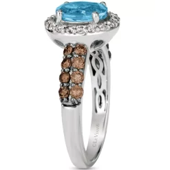 New 🔥 Le Vian Chocolate Diamond Ombré Circle 18 Adjustable Pendant Necklace (1-1/5 Ct. T.w.) In 14k Rose Gold , 14k White Gold Or 14k Yellow Gold 😀