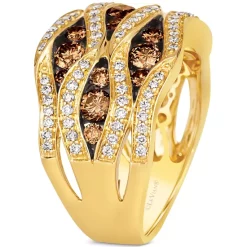 Hot Sale 🌟 Le Vian Chocolate Diamond & Vanilla Diamond Swirl Jewelry Collection In 14k Rose Gold ❤️