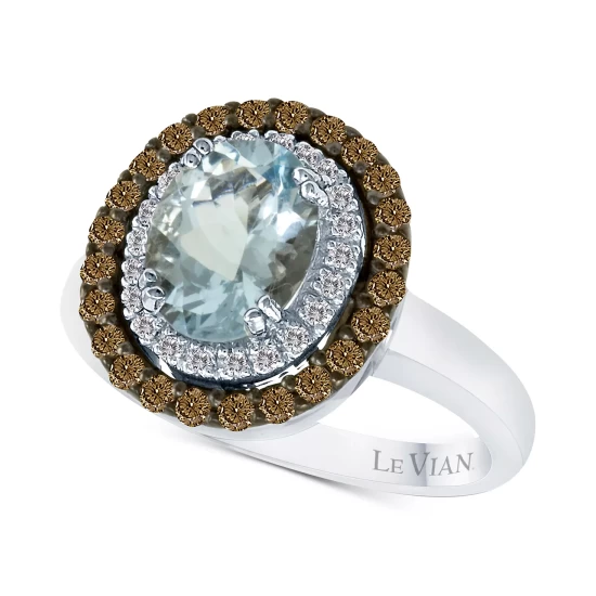 Promo ✨ Le Vian Chocolatier® Aquamarine (1-3/8 Ct. T.w.) And Diamond (1/2 Ct. T.w.) Ring In 14k White Gold 🌟 4 Promo ✨ Le Vian Chocolatier® Aquamarine (1-3/8 Ct. T.w.) And Diamond (1/2 Ct. T.w.) Ring In 14k White Gold 🌟 - Image 2