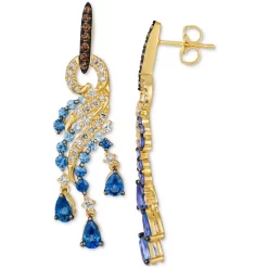 Cheapest 😀 Le Vian Multi-Gemstone (2-1/4 Ct. T.w.) & Diamond (1/2 Ct. T.w.) Statement Drop Earrings In 14k Gold 14k Honey Gold Earrings ✔️ -Le Vian Shop unnamed file 382