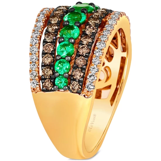 Deals ⭐ Le Vian Costa Smeralda Emeralds (3/4 Ct. T.w.) & Diamond (7/8 Ct. T.w.) Multirow Ring In 14k Gold 14k Honey Gold Ring 🎁 7 Deals ⭐ Le Vian Costa Smeralda Emeralds (3/4 Ct. T.w.) & Diamond (7/8 Ct. T.w.) Multirow Ring In 14k Gold 14k Honey Gold Ring 🎁 - Image 5