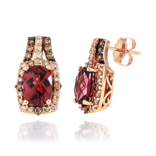 Best reviews of 🛒 Le Vian Raspberry Rhodolite (3-1/4 Ct. T.w.) & Diamond (1/2 Ct. T.w.) Stud Earrings In 14k Rose Gold 🤩 4 Best reviews of 🛒 Le Vian Raspberry Rhodolite (3-1/4 Ct. T.w.) & Diamond (1/2 Ct. T.w.) Stud Earrings In 14k Rose Gold 🤩 - Image 2