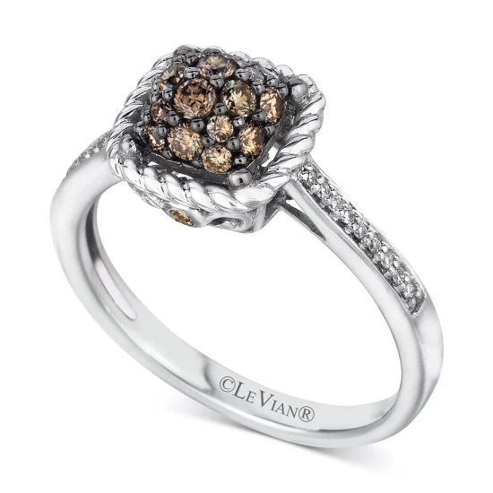 Wholesale 🤩 Le Vian Chocolatier® Diamond Cluster Ring (1/2 Ct. T.w.) In 14k White Gold 🎁 4 Wholesale 🤩 Le Vian Chocolatier® Diamond Cluster Ring (1/2 Ct. T.w.) In 14k White Gold 🎁 - Image 2