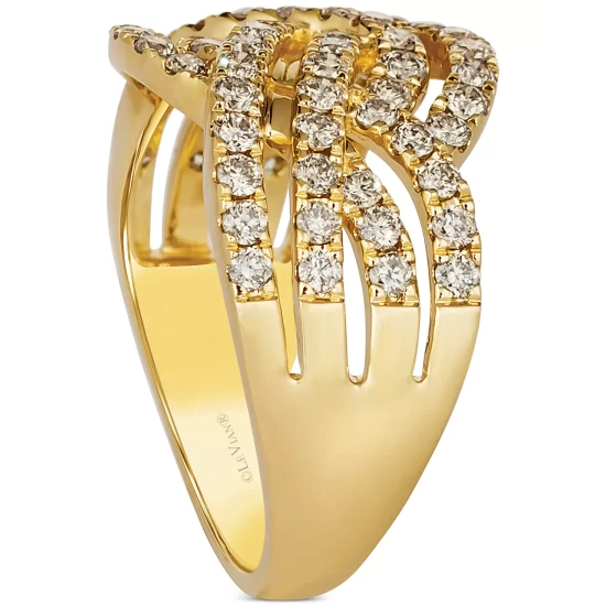 Best Sale 👏 Le Vian Creme Brulee® Nude Diamond Interlocking Crossover Statement Ring (5/8 Ct. T.w.) In 14k Rose Gold 👏 4 Best Sale 👏 Le Vian Creme Brulee® Nude Diamond Interlocking Crossover Statement Ring (5/8 Ct. T.w.) In 14k Rose Gold 👏 - Image 2