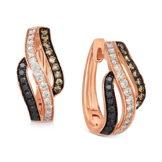 Cheap 😀 Le Vian Multicolor Diamond Swirl Hoop Earrings (3/4 Ct. T.w.) In 14k Rose Gold ⭐ 6 Cheap 😀 Le Vian Multicolor Diamond Swirl Hoop Earrings (3/4 Ct. T.w.) In 14k Rose Gold ⭐ - Image 4