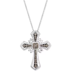 Discount 👍 Le Vian Chocolatier® Chocolate Diamond Cross 18 Pendant Necklace (1/3 Ct. T.w.) In 14k White Gold ✔️ 5 Discount 👍 Le Vian Chocolatier® Chocolate Diamond Cross 18 Pendant Necklace (1/3 Ct. T.w.) In 14k White Gold ✔️ -Le Vian Shop unnamed file 411