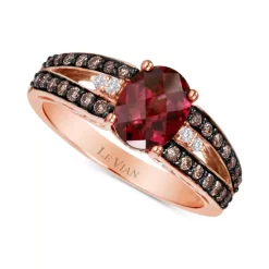 Best deal 🛒 Le Vian Chocolate Quartz (4 Ct. T.w.) & Diamond (5/8 Ct. T.w.) Halo Ring In 14k Gold Smokey Quartz ✨