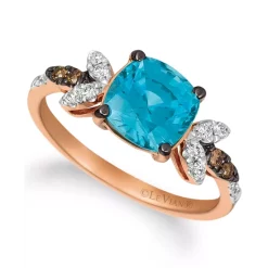 Best Sale ✔️ Le Vian Blue Zircon (2 Ct.t.w.), Nude Diamonds™ (1/5 Ct.t.w.), And Chocolate Diamonds® (diamond Accent) Ring Set In 14k Rose Gold 😍 -Le Vian Shop unnamed file 430