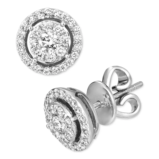 Best Pirce 🎉 Le Vian Vanilla Diamond® Halo Stud Earrings (3/8 Ct. T.w.) In Platinum 💯 5 Best Pirce 🎉 Le Vian Vanilla Diamond® Halo Stud Earrings (3/8 Ct. T.w.) In Platinum 💯 - Image 3