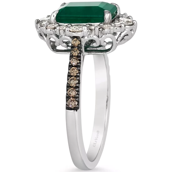 Deals 🧨 Le Vian Emerald (1-5/8 Ct. T.w.) & Diamond (3/4 Ct. T.w.) Halo Ring In 14k White Gold 14k Vanilla Gold Ring 🔥 7 Deals 🧨 Le Vian Emerald (1-5/8 Ct. T.w.) & Diamond (3/4 Ct. T.w.) Halo Ring In 14k White Gold 14k Vanilla Gold Ring 🔥 - Image 5