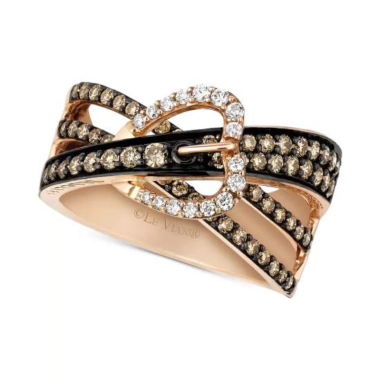 Best deal ๐ Le Vian Chocolate Diamond Double Row Band (3/4 Ct. T.w.) In 14k White Gold ๐ 4 Best deal ๐ Le Vian Chocolate Diamond Double Row Band (3/4 Ct. T.w.) In 14k White Gold ๐ - Image 2