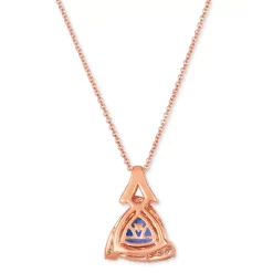 Discount 🥰 Le Vian Multi-Gemstone (1-7/8 Ct. T.w.) & Vanilla Diamond (1/10 Ct. T.w.) Swirl 18 Pendant Necklace In 14k Rose Gold 💯