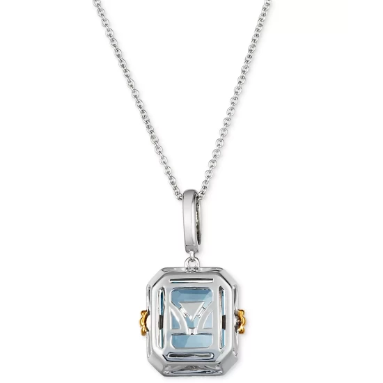Brand new 👏 Le Vian Sea Blue Aquamarine (2 Ct. T.w.) & Diamond (1/4 Ct. T.w.) 20 Adjustable Pendant Necklace In 14k Two-Tone Gold No Color ⭐ 6 Brand new 👏 Le Vian Sea Blue Aquamarine (2 Ct. T.w.) & Diamond (1/4 Ct. T.w.) 20 Adjustable Pendant Necklace In 14k Two-Tone Gold No Color ⭐ - Image 4