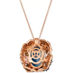 Cheap 🔔 Le Vian Multi-Gemstone (7 Ct. T.w.) & Nude Diamond (1/10 Ct. T.w.) Floral 20 Adjustable Pendant Necklace In 14k Rose Gold Blue Topaz ⭐ -Le Vian Shop unnamed file 53