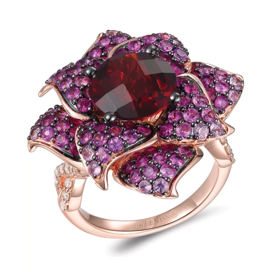 Deals ❤️ Le Vian Multi-Gemstone (7-1/10 Ct. T.w.) & Nude Diamond (3/8 Ct. T.w.) Flower Statement Ring In 14k Rose Gold No Color ⌛ 4 Deals ❤️ Le Vian Multi-Gemstone (7-1/10 Ct. T.w.) & Nude Diamond (3/8 Ct. T.w.) Flower Statement Ring In 14k Rose Gold No Color ⌛ - Image 2